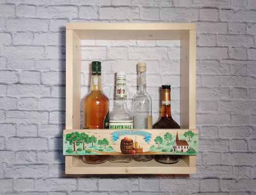 Pine wood schnapps shelf Deutsche Traditionen