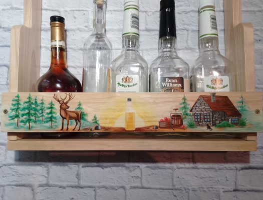 Shelf for Schnapps with Deer