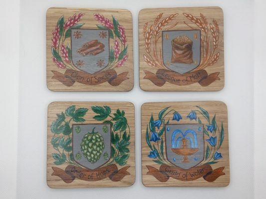 Oak Beer Coasters