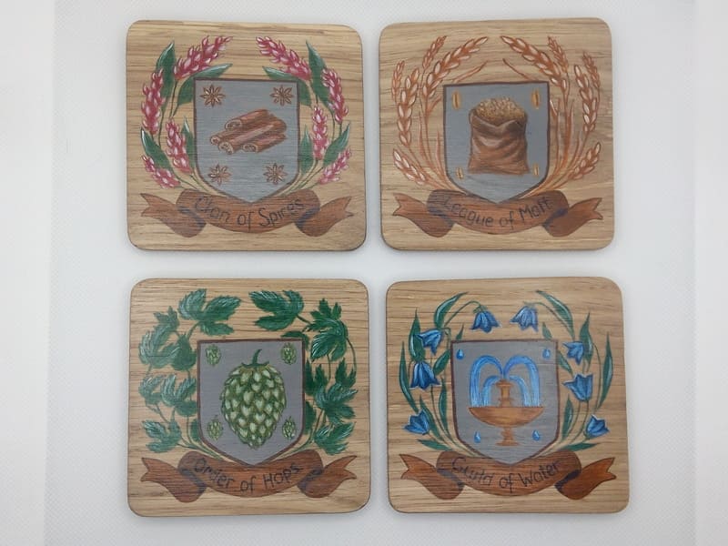 Oak Beer Coasters